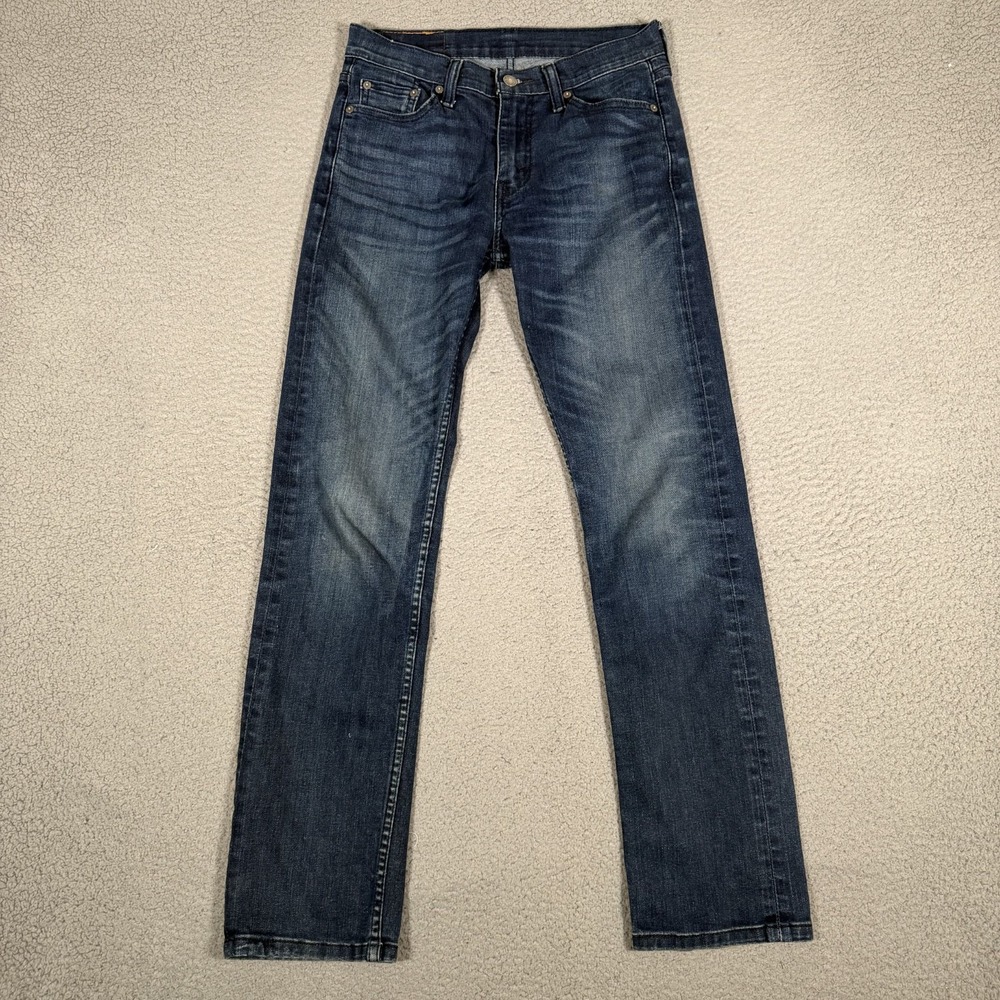 Levis Jeans Mens 29x32 Blue 513 Slim Straight Denim Casual Logo Preppy 5 Pocket